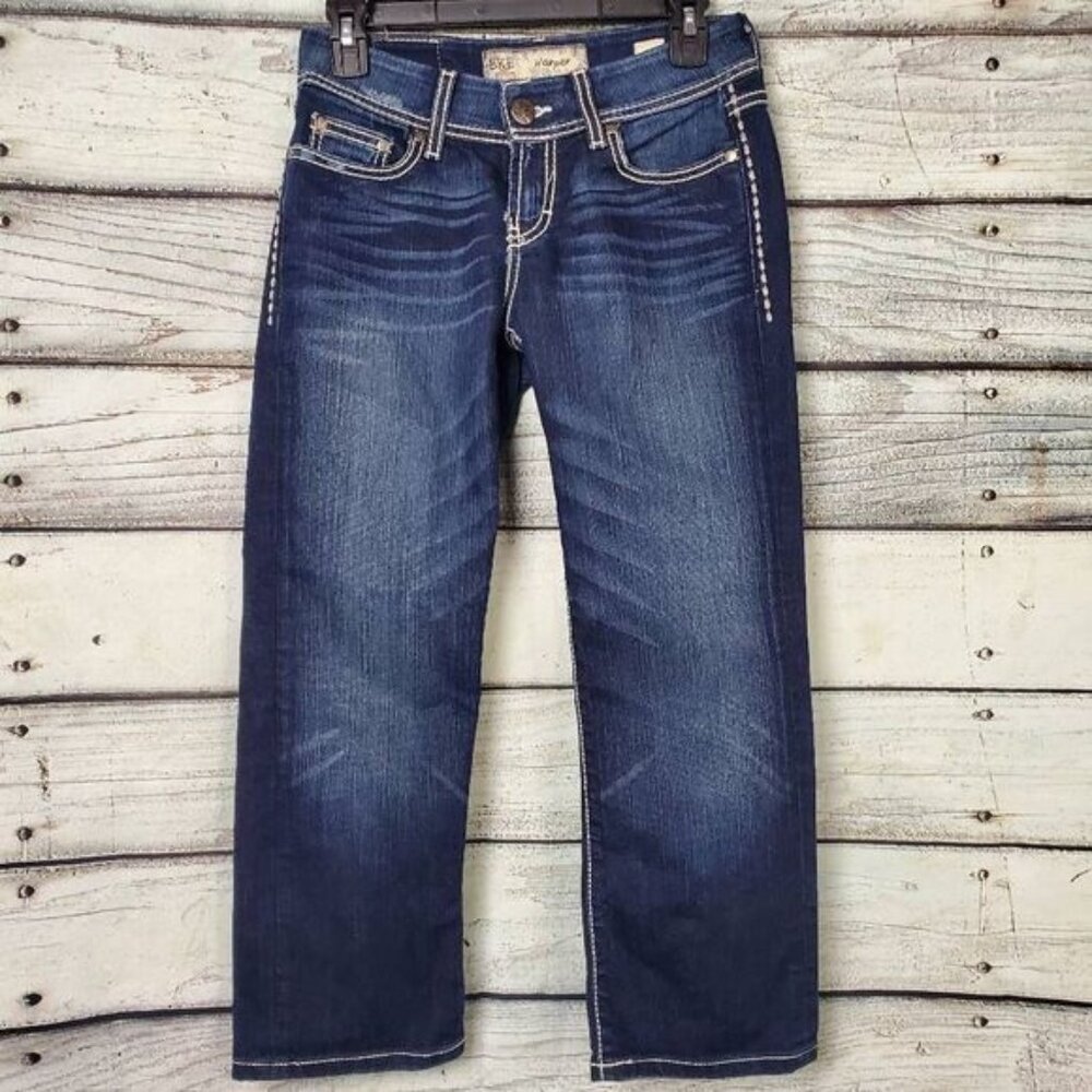 BKE Denim Women’s Harper Stretch Jeans Size 25 Dark Wash crop